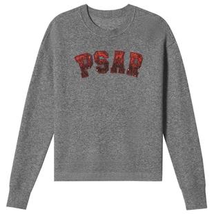 PSALTER诗篇光感绵羊毛学院字母珠片绣花毛衣毛针织衫冬款