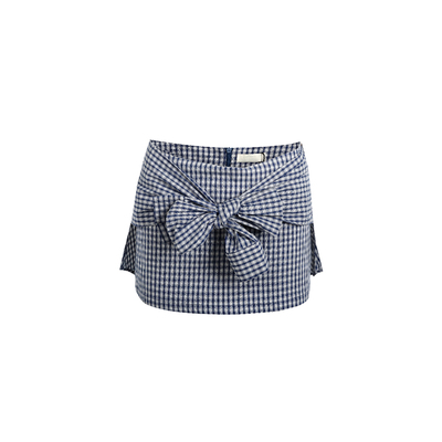 MAKEIF设计师品牌系带低腰A字裙