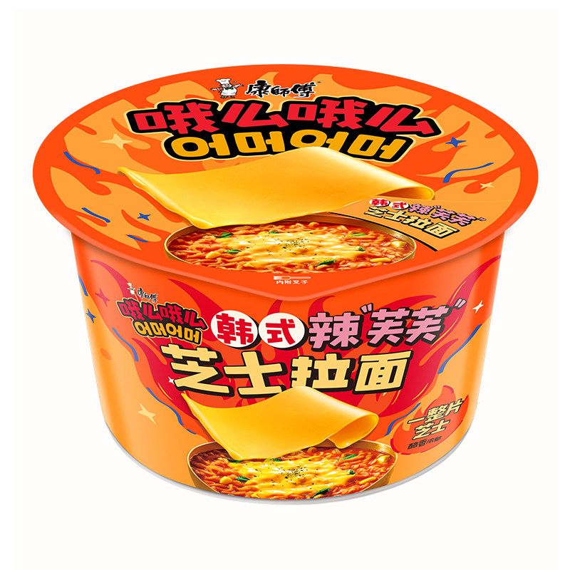 康师傅韩式芝士拉面泡菜泡面速食