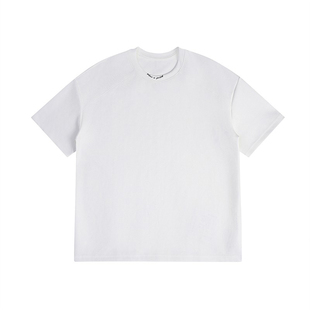 男道纯色320G重磅太空棉短袖t恤男2025新款宽松百搭休闲半袖上衣