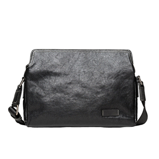 后步真皮男时尚单肩斜挎小包头层牛皮潮牌文艺复古休闲百搭小背包