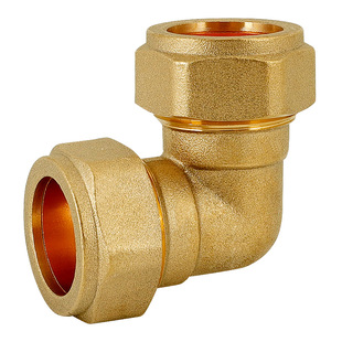 全铜加厚铜管卡套弯头90度船舶仪表气源空调等径高压转换接头配件