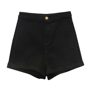 黑色高腰设计感小个子甜辣jazz爵士钢管跳舞蹈牛仔打底短裤子春夏