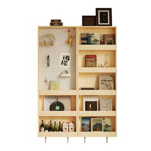 置物架门后窄柜超薄洞洞板书架杂志架靠墙薄柜客厅墙边夹缝极窄柜