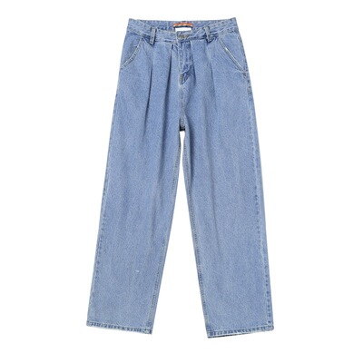 clp浅色设计潮牌潮流ins牛仔裤