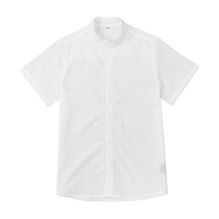 学生白衬衫夏季短袖中式立领衬衣夏装礼服上衣男款半袖校服弹力棉