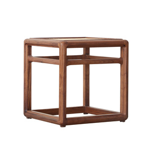 空器新中式藤面小方凳实木换鞋凳藤编矮凳小凳子茶凳木凳家用板凳