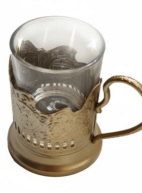 海外款俄式传统茶酒两用杯防烫