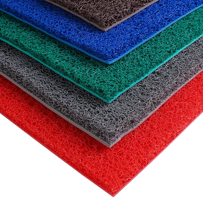 可裁剪pvc喷丝红色拉丝塑料地垫