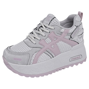 莆田厚底老爹鞋女春季2026新款内增高运动鞋34码松糕底休闲阿甘鞋