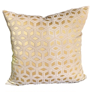 现代客厅沙发靠枕橙色黄色靠垫套腰枕美式轻奢枕套抱枕套45x45