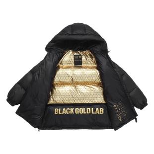 儿童秋冬黑金羽绒服中大童冬季加厚连帽时尚保暖外套男女童上衣潮