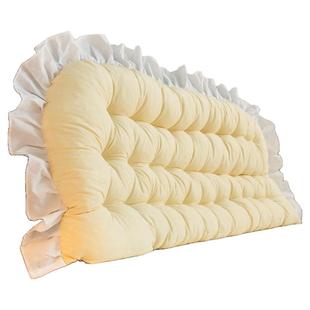 米黄大靠枕防撞软垫床头靠垫2025新款宿舍学生床上靠背榻榻米软包