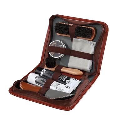 鞋油黑无色通用清洁保养油工具套