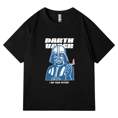 Fortee 维达香烟 Darth Vader星战潮流印花重磅T恤男女宽松短袖