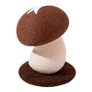 宅猫酱 香菇猫抓板剑麻绳猫抓柱耐磨耐抓不掉屑立式磨爪猫玩具