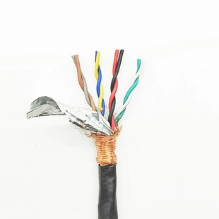 国标RVSP屏蔽线双绞线2 4 6 8 10 12芯0.3 0.5 0.75 1 1.5平方黑