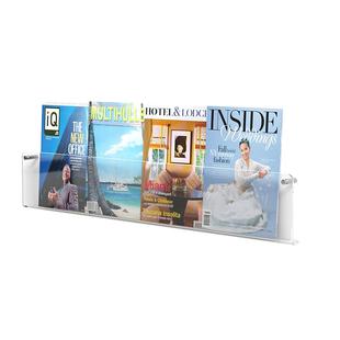 创意墙上置物架壁挂式书架亚克力透明杂志架儿童绘本架墙面展示架