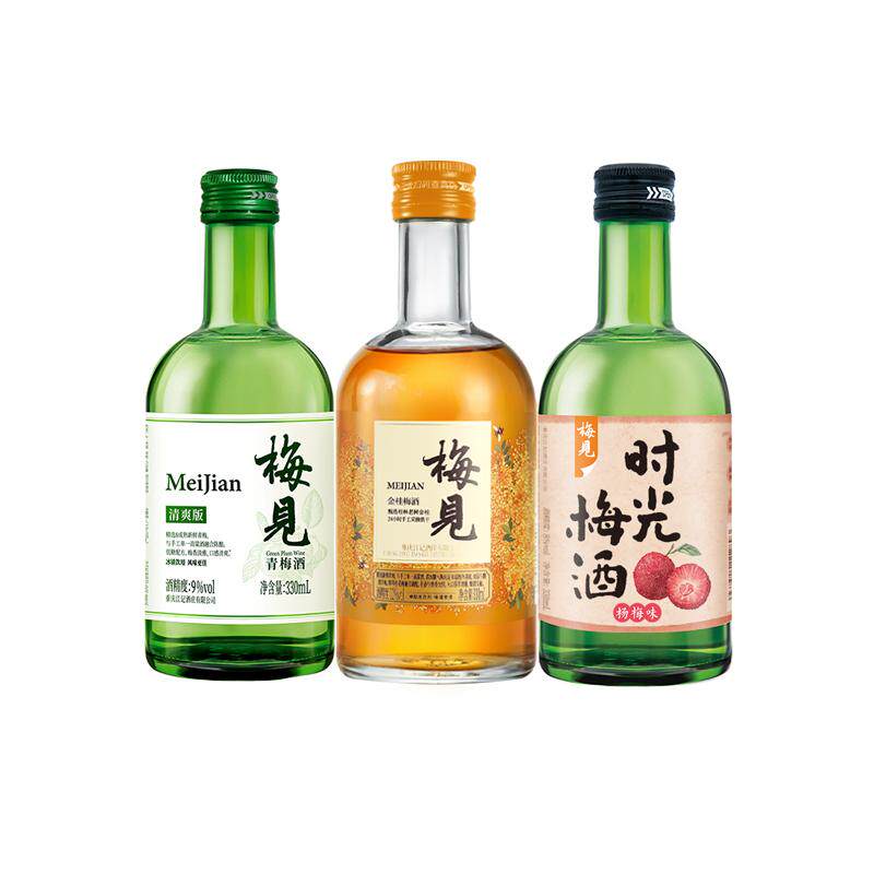 梅见金桂青梅酒330ml*3瓶低度微醺果酒