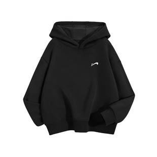 贵人鸟童装卫衣男童儿童黑色奥利绒上衣秋冬款男大童加绒保暖冬装