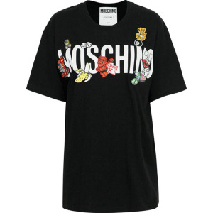 Moschino/莫斯奇诺 新款卡通水果刺绣男女同款宽松短袖T恤EJ0711