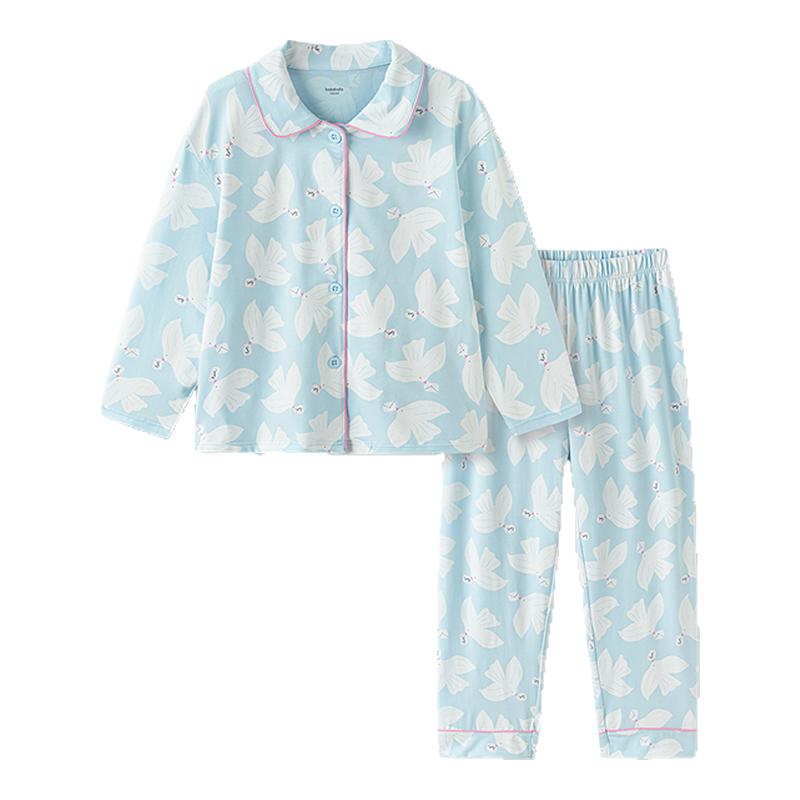 巴拉巴拉睡衣套装女童开襟家居服