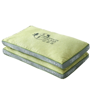 全荞麦皮壳艾草枕头护颈椎助睡眠儿童艾绒枕芯艾叶硬枕头成人专用