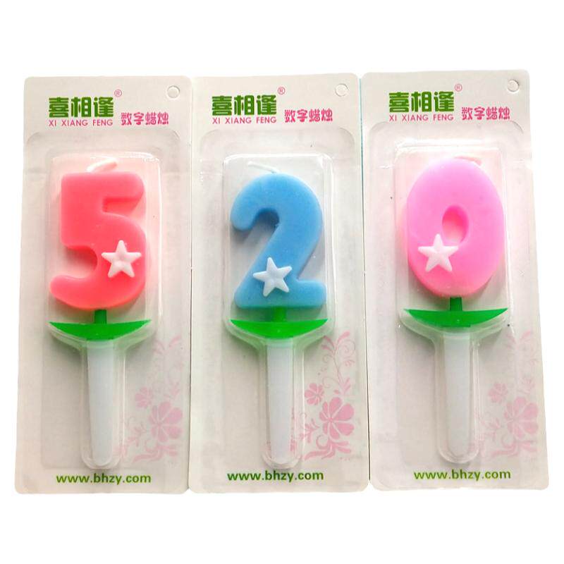 浮雕星星生日数字蜡烛百花烛业