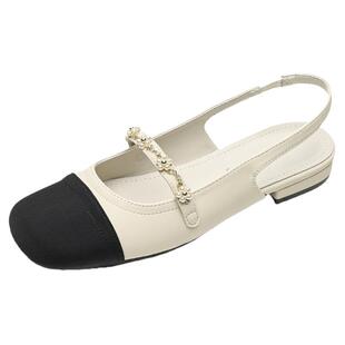 2026夏季新款小香风包头凉鞋女平底法式玛丽珍单鞋大码女鞋41到43