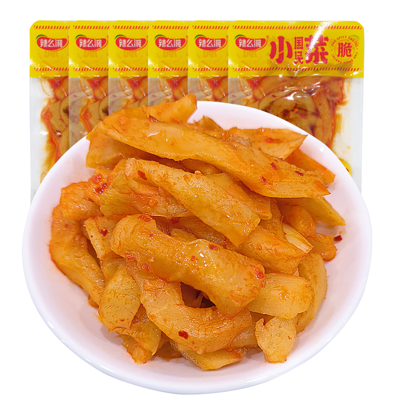 辣么湘大刀蘿卜條26克香辣蘿卜干腌制零食休閑零嘴開袋即食香脆嫩