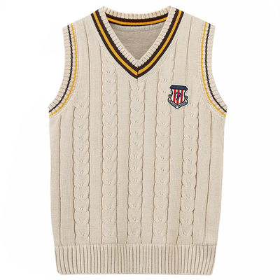 儿童学院风纯棉针织马甲