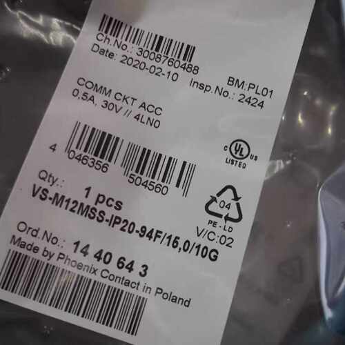 实拍现货菲尼克斯全新连接线VS-M12SS-IP20-94F