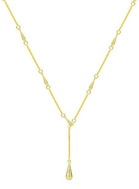 青芥老友记瑞秋同款金色水滴项链