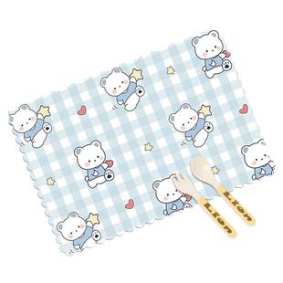 小学生餐垫儿童专用餐桌垫午餐布一年级隔热防油布艺餐布吃饭垫子