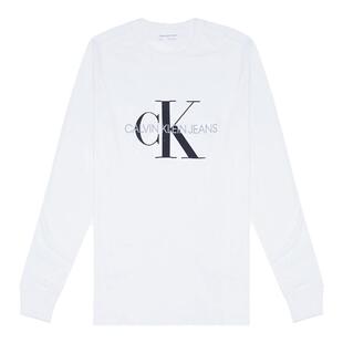 Calvin Klein/凯文克莱 CK 男士长袖T恤 棉质衬衣圆领字母打底衫
