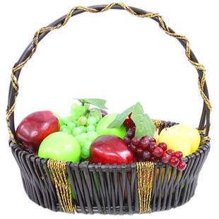 水果篮子编织手提篮礼品篮子方形水果篮藤编水果篮水果包装篮