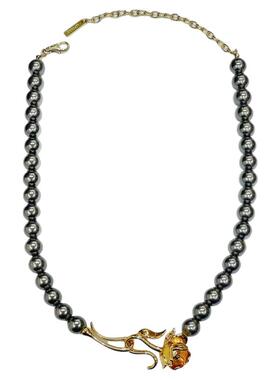 3d小玫瑰耳钉耳夹项链女款