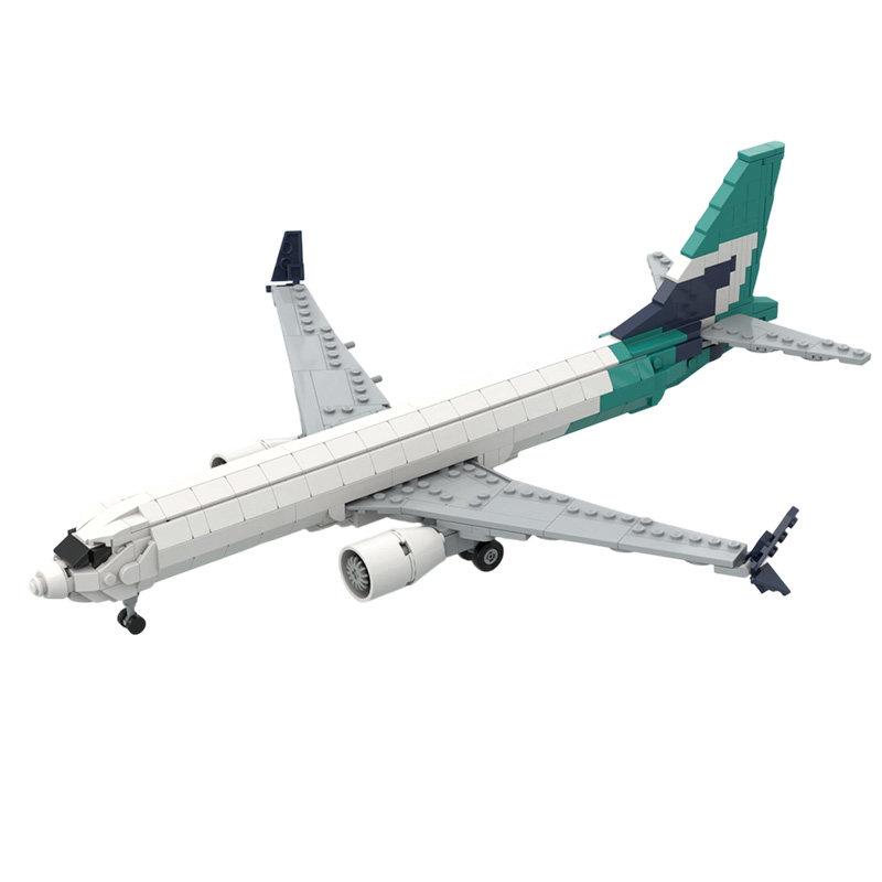 西捷波音737MAX8积木模型