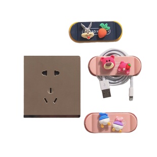 家里不乱了◆插头固定器墙上电源墙面贴固线夹桌面数据线整理收纳