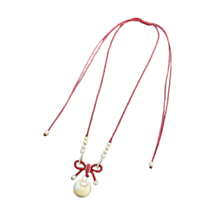 足银999秤砣称心如意在逃公主小胖福蝴蝶结项链吊坠女平安扣编织