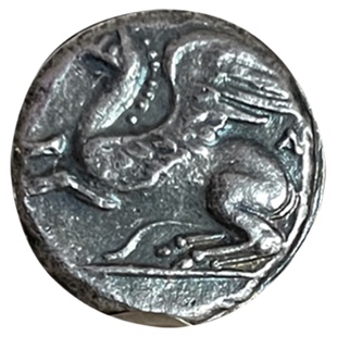 14mm希腊仿古币神兽狮鹫格里芬坎塔罗斯酒杯复古戒指定制戒面diy