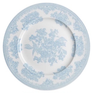 英国进口博俪BURLEIGH锦羽繁花风雅蓝陶瓷碗盘法式复古餐盘碗家用