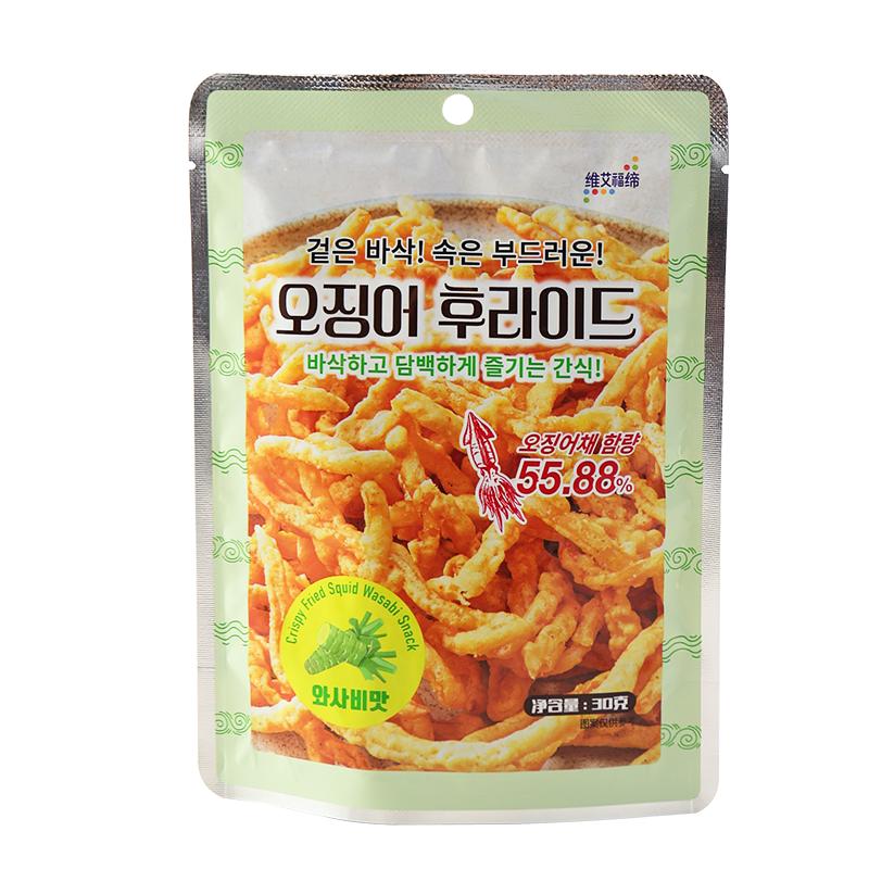 韩剧同款维艾福炸鱿鱼丝鱿鱼条芥末蒜香原味休闲韩国零食小吃袋装