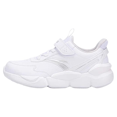 安踏儿童小白鞋男女童皮面运动鞋