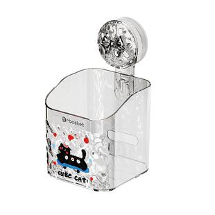 吸盘置物架卫生间免打孔厕所洗漱台墙上挂篮浴室废弃洗脸巾收纳盒