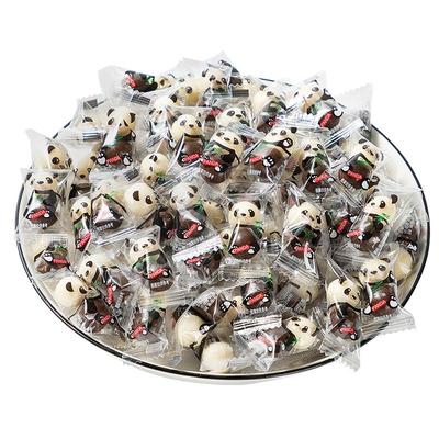 棵力果熊猫黑白麦丽素巧克力糖果