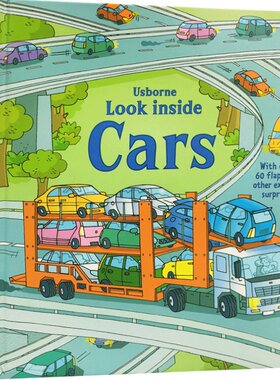 英文原版 Look Inside Cars 酷炫的车子 Usborne 揭秘偷偷看里面系列 纸板翻翻书