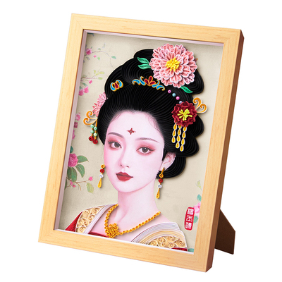 古风国潮衍纸画手工diy材料包