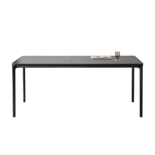 由曲 进口拉米娜岩板餐桌简约长方形桌子意式极简德利丰高端餐台