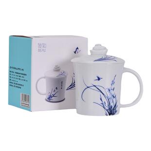 彼物 君子怀玉自在大茶杯茶水分离陶瓷杯过滤茶杯喝茶办公室泡茶